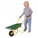 Carretilla metálica infantil John Deere de Rolly Toys para juego al aire libre.