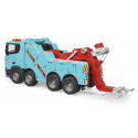 Camión de rescate de juguete Scania Super 560R de BRUDER a escala 1:16 con luces y sonido