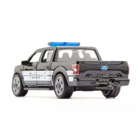 Camioneta de juguete Ford F150 Policía de EE. UU. SIKU con puertas practicables y neumáticos de goma.