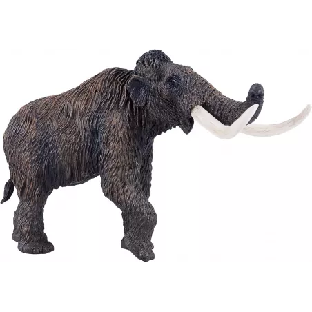 Figura detallada de mamut realista para coleccionistas y juego infantil de temática prehistórica.