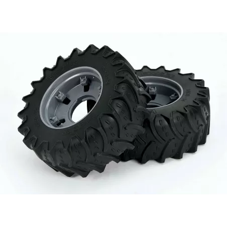 Ruedas delanteras de repuesto para tractor de juguete Bruder Deutz 8280 TTV a escala 1:16.