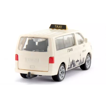 Taxi de juguete VW T5 de Siku fabricado en metal y plástico con neumáticos de goma