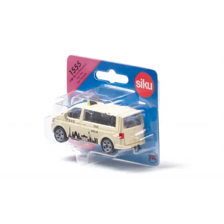 Taxi de juguete VW T5 de Siku fabricado en metal y plástico con neumáticos de goma