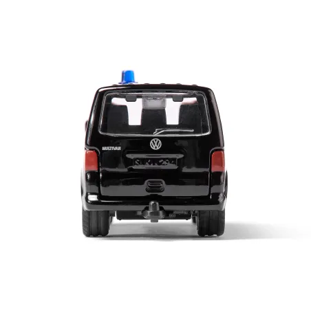 Furgoneta de policía de juguete VW T5 Polozei de Siku, miniatura de metal y plástico.
