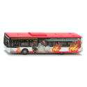 Autobús público de juguete Neoplan de Siku en miniatura de metal y plástico resistente.