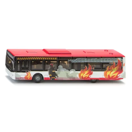Autobús público de juguete Neoplan de Siku en miniatura de metal y plástico resistente.