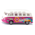 Miniatura de furgoneta Volkswagen T1 Samba de Siku a escala 1:50 para coleccionistas.