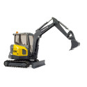 Excavadora compacta de juguete Volvo ECR40 de Bruder con brazo articulado y cabina giratoria.