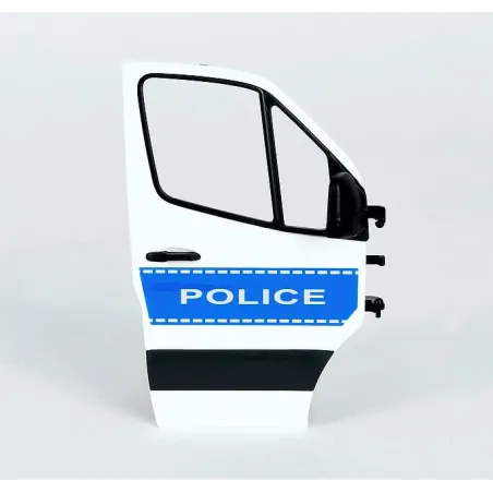 Puerta de pasajero de repuesto para Mercedes-Benz Sprinter de policía de juguete Bruder.
