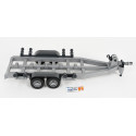 Remolque para bote inflable de juguete Bruder compatible con vehículos de rescate y figuras de acción.