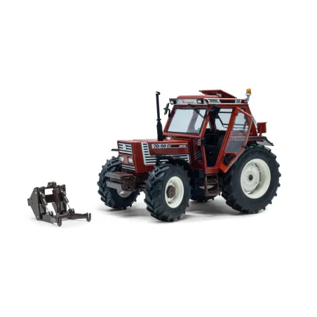 Réplica a escala 1:32 del tractor Fiat 70-90 cabina superconfort 4x4 en metal y plástico.