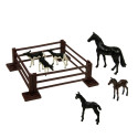Conjunto de animales de granja bebés a escala 1:32 de Britains con terneros, caballo y potros para maquetas.
