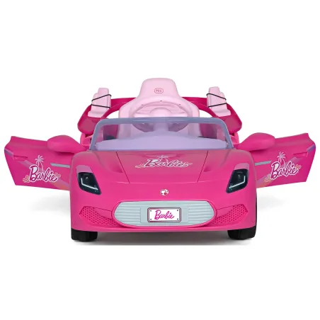 Coche eléctrico rosa Barbie RC biplaza con control remoto para niñas de 18 meses a 3 años
