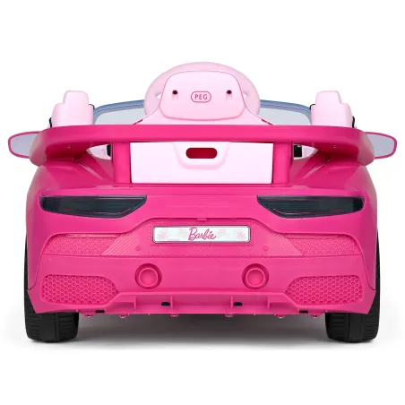 Coche eléctrico rosa Barbie RC biplaza con control remoto para niñas de 18 meses a 3 años