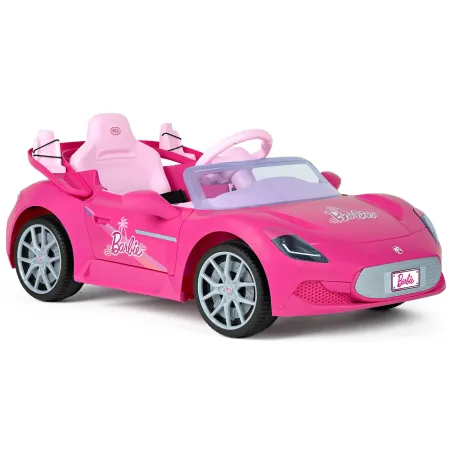 Coche eléctrico rosa Barbie RC biplaza con control remoto para niñas de 18 meses a 3 años