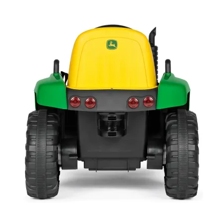 Tractor infantil John Deere Farm Power de diseño robusto para juego al aire libre.