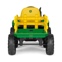 Tractor infantil John Deere Farm Power de diseño robusto para juego al aire libre.