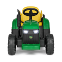 Tractor infantil John Deere Farm Power de diseño robusto para juego al aire libre.