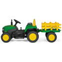 Tractor infantil John Deere Farm Power de diseño robusto para juego al aire libre.