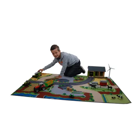 Alfombra infantil de juego con diseño de granja Kids Globe de 100x150 cm