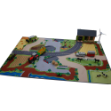Alfombra infantil de juego con diseño de granja Kids Globe de 100x150 cm