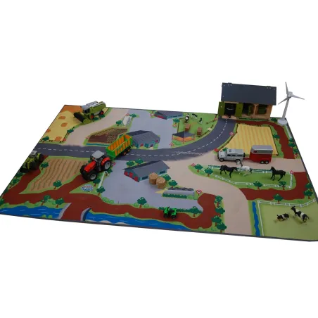 Alfombra infantil de juego con diseño de granja Kids Globe de 100x150 cm