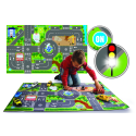 Alfombra infantil de juego con diseño de calles y semáforos Kids Globe de 120x72 cm.