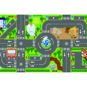 Alfombra infantil de juego con diseño de calles y semáforos Kids Globe de 120x72 cm.