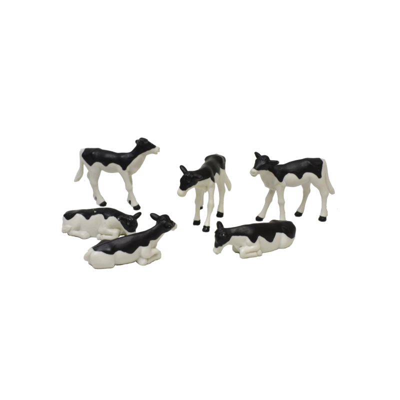 Becerro negro 6 unidades - escala 1:32