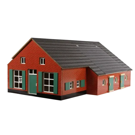 Granja de juguete con establos a escala 1:32