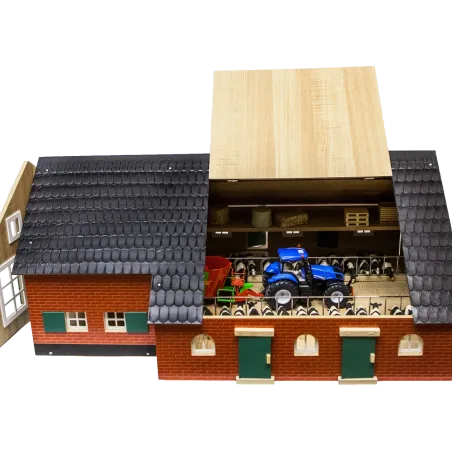 Granja de juguete con establos a escala 1:32