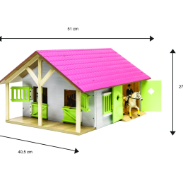 Establo rosa 2 compartimentos