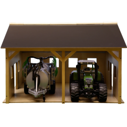 Hangar de madera para 2 tractores Hangar de madera para 2 tractores