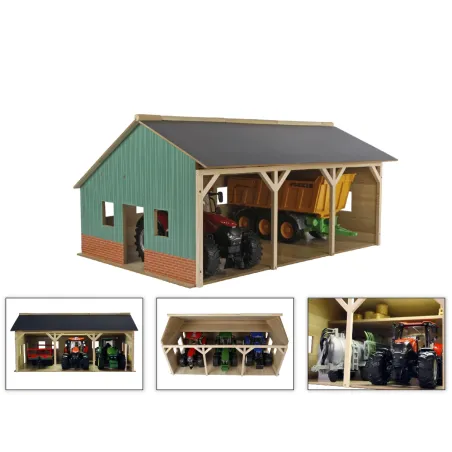 Hangar para 3 tractores - escala 1:16