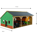 Hangar para 3 tractores - escala 1:16
