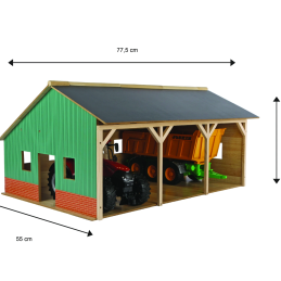 Hangar para 3 tractores - escala 1:16 Hangar para 3 tractores - escala 1:16