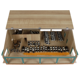 Establo con sala de ordeño - escala 1:32 Establo con sala de ordeño - escala 1:32