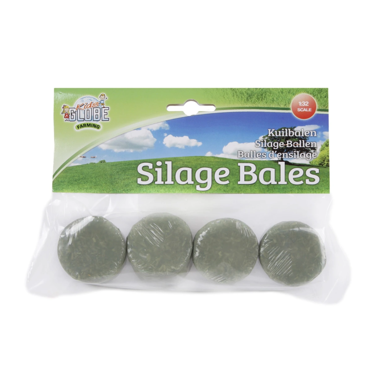 Pacas redondas plastificadas 4 unidades - escala 1:32