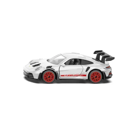 Coche de juguete Porsche 911 GT3 RS de Siku, miniatura coleccionable de metal con alerón trasero.