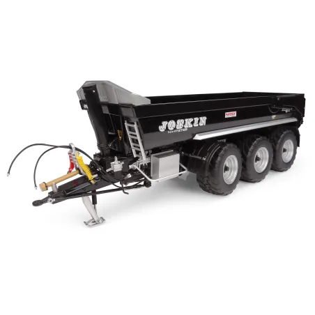 Miniatura de remolque agrícola Joskin Trans-KTP 27/65 en color negro a escala 1:32 para coleccionistas.