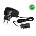 Cargador original Peg-Perego de 12V para baterías de litio de vehículos infantiles.