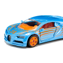 Coche de juguete Bugatti Chiron en miniatura de metal con puertas que se abren