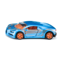 Coche de juguete Bugatti Chiron en miniatura de metal con puertas que se abren
