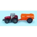 Tractor Massey Ferguson con cisterna Abbey de Siku a escala 1:50
