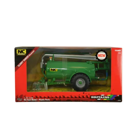 Cisterna de purín verde Britains a escala 1:32 para maquetas y dioramas agrícolas.