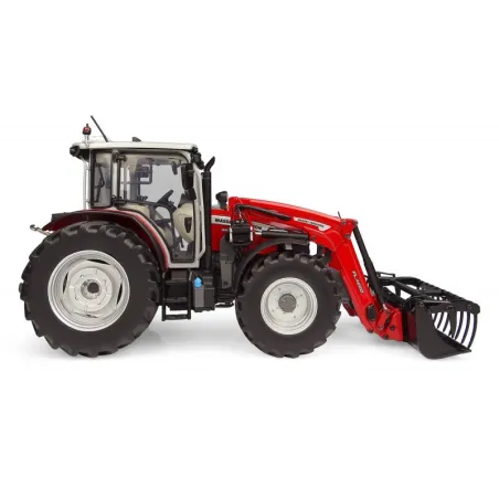 Tractor a escala 1:32 Massey Ferguson 5M.145 con cargadora frontal funcional para coleccionistas.