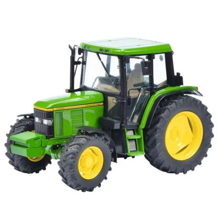 Réplica a escala 1:32 del tractor John Deere 6100 de Schuco para coleccionistas.