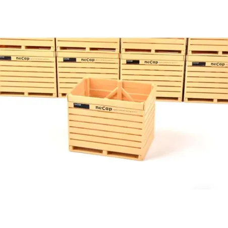 Set de 12 cajas de patatas Necap a escala 1:32 para dioramas agrícolas y maquetas de coleccionista.