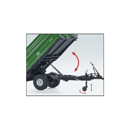 Remolque agrícola Brantner E 6035 a escala 1:32 de metal para coleccionismo y maquetas de granjas.