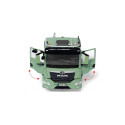 Camión a escala MAN TGS 18.510 4x4 verde de metal y plástico con cabina abatible